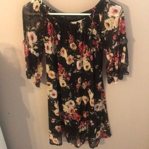 Potter’s Pot Black Floral Dress